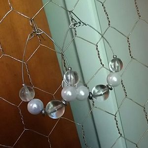 Beaded pearl earings